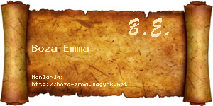 Boza Emma névjegykártya