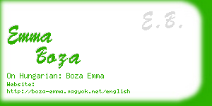 emma boza business card